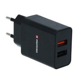 Zasilacz / sieciowy adapter SWISSTEN 23W, 2-portowy, USB-A