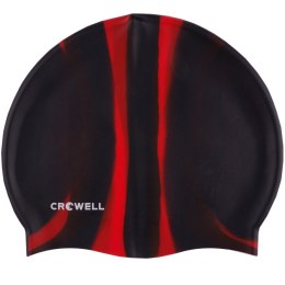 Czepek pływacki silikonowy Crowell Multi Flame czarno-czerwony kol.02