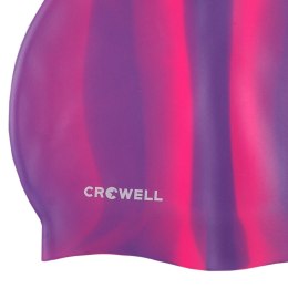 Czepek pływacki silikonowy Crowell Multi Flame fioletowo-różowy kol.05