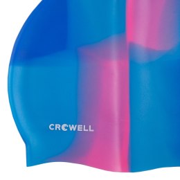 Czepek pływacki silikonowy Crowell Multi Flame niebiesko-różowy kol.09