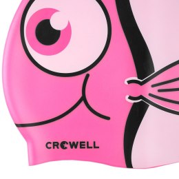 Czepek pływacki silikonowy dla dzieci Crowell Nemo Jr różowy