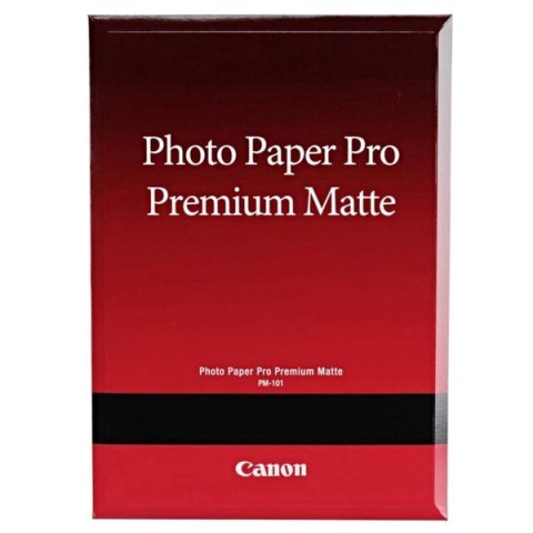 Canon PM-101 Photo Paper Premium Matte, foto papier, gładki, matowy, biały, A2, 16.54x23.39", 210 g/m2, 20 szt., 8657B017, niewy