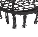 Hamak ażurowy fotel wiszący 80x60 cm z poduszką szary 1031347