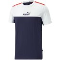 Koszulka męska Puma ESS+ Block Tee biało-granatowa 847426 06