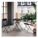 Stylist Garden zestaw z rattanu, czarny, 2 krzesła + stół