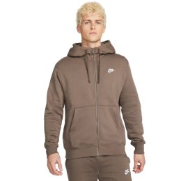 Bluza męska Nike Nsw Club Hoodie FZ brązowa BB BV2645 004