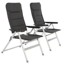 Aluminiowe krzesło ogrodowe - mocna wyściółka - 2 szt