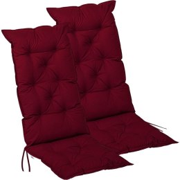 STILISTA Zestaw 2 poduszek na krzesła, 125 x 50 cm, czerwony