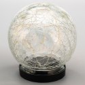 Nexos solarna lampa ze szklaną kulą, 10 LED, ciepła biel