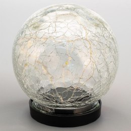 Nexos solarna lampa ze szklaną kulą, 10 LED, ciepła biel