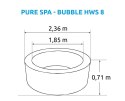 Basen z hydromasażem Pure Spa - Bubble HWS 8