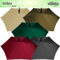 STILISTA Parasol ogrodowy z rączką 3,5m antracyt + LED