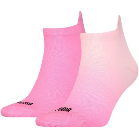 Skarpety damskie Puma Gradient Sneaker 2P różowe, ombre 935474 02