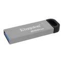 Kingston USB flash disk, USB 3.0 (3.2 Gen 1), 256GB, DataTraveler(R) Kyson, srebrny, DTKN/256GB, USB A, z oczkiem na brelok