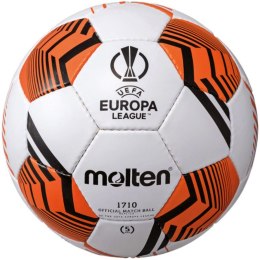 Piłka nożna Molten UEFA Europa League biało-pomarańczowa F5U1000-12