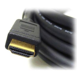Video Kabel HDMI M - HDMI M, HDMI 1.4 - High Speed with Ethernet, 2m, pozłacane złącza, czarna, Logo, blistr